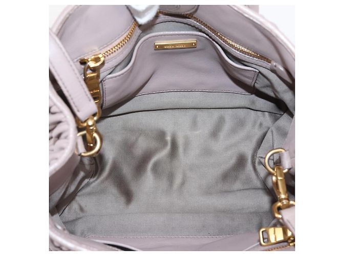 Borsa a mano Miu Miu Matelassé in pelle 2way Viola Oro Auth 206929A D'oro Porpora - vista 11
