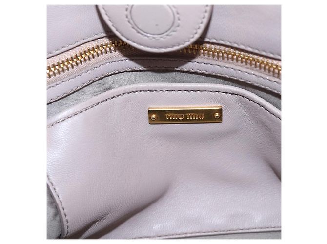 Borsa a mano Miu Miu Matelassé in pelle 2way Viola Oro Auth 206929A D'oro Porpora - vista 19