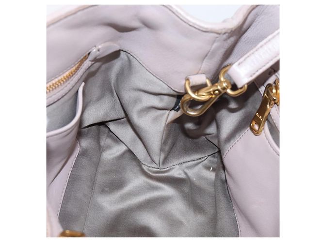 Borsa a mano Miu Miu Matelassé in pelle 2way Viola Oro Auth 206929A D'oro Porpora - vista 21