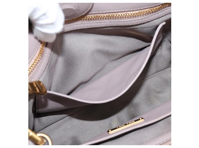Borsa a mano Miu Miu Matelassé in pelle 2way Viola Oro Auth 206929A D'oro Porpora - vista 24