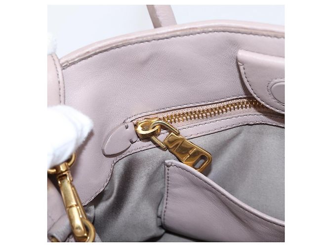 Borsa a mano Miu Miu Matelassé in pelle 2way Viola Oro Auth 206929A D'oro Porpora - vista 25