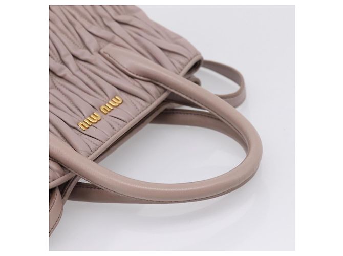 Borsa a mano Miu Miu Matelassé in pelle 2way Viola Oro Auth 206929A D'oro Porpora - vista 7