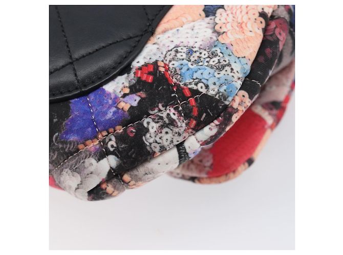 CHANEL Matelasse Schultertasche mit Kette aus Baumwolle Multicolor Silver CC Auth 204495M Silber Mehrfarben - Ansicht 18