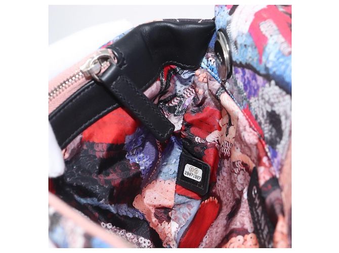 CHANEL Matelasse Schultertasche mit Kette aus Baumwolle Multicolor Silver CC Auth 204495M Silber Mehrfarben - Ansicht 25