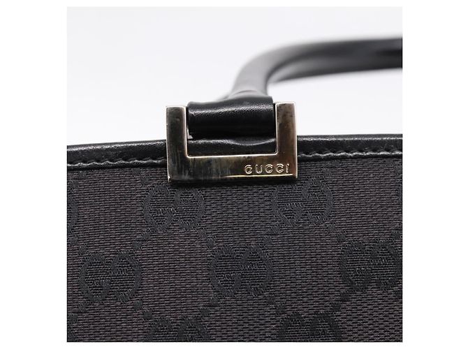 GUCCI GG Canvas Tote Bag Schwarz Silber 002 1064 Auth am12702A - Ansicht 10