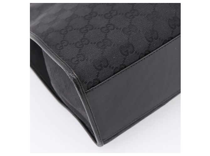GUCCI GG Canvas Tote Bag Schwarz Silber 002 1064 Auth am12702A - Ansicht 16