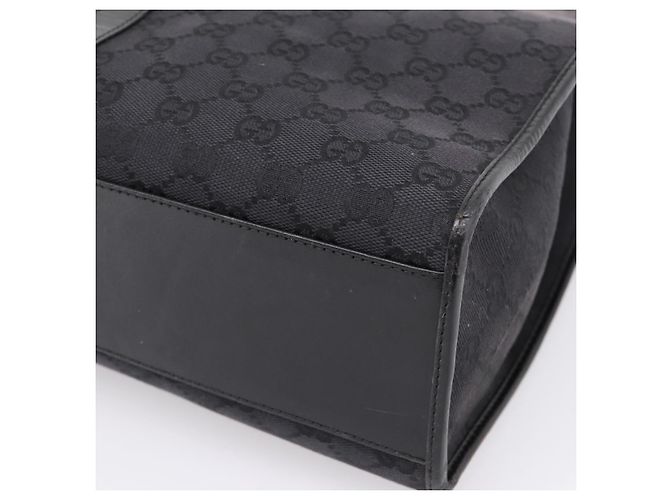 GUCCI GG Canvas Tote Bag Schwarz Silber 002 1064 Auth am12702A - Ansicht 9