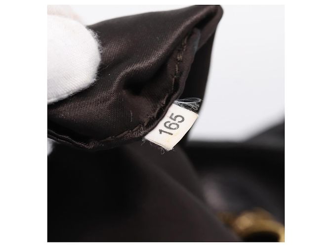 Borsa a Tracolla Miu Miu Pelle Nero Tono Oro Auth 167742M - vista 11
