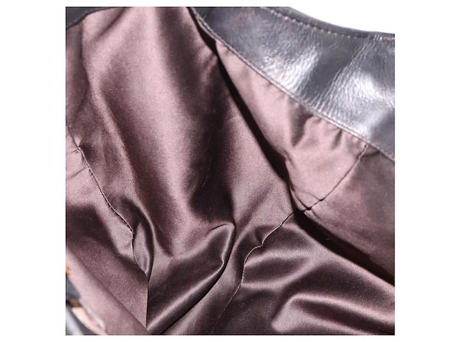 Borsa a Tracolla Miu Miu Pelle Nero Tono Oro Auth 167742M - vista 23