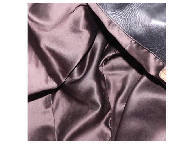 Borsa a Tracolla Miu Miu Pelle Nero Tono Oro Auth 167742M - vista 24