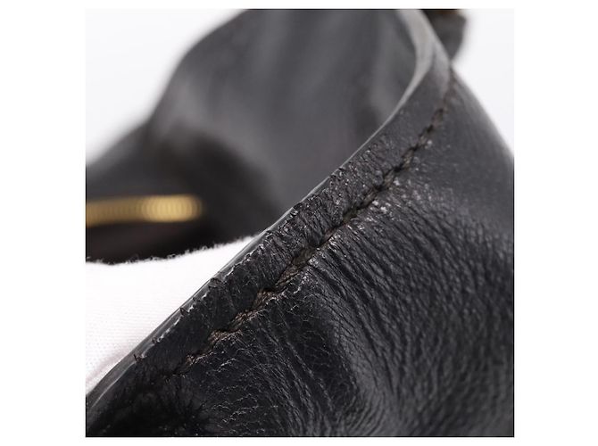 Borsa a Tracolla Miu Miu Pelle Nero Tono Oro Auth 167742M - vista 9