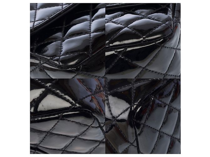 Borsa CHANEL Timeless/Classique in Pelle verniciata Nera - 103960 Nero - vista 11