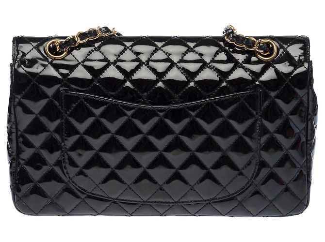 Borsa CHANEL Timeless/Classique in Pelle verniciata Nera - 103960 Nero - vista 3