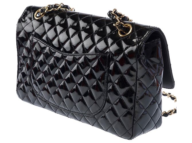 Borsa CHANEL Timeless/Classique in Pelle verniciata Nera - 103960 Nero - vista 5