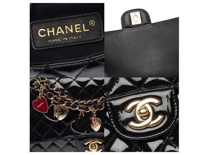 Borsa CHANEL Timeless/Classique in Pelle verniciata Nera - 103960 Nero - vista 6