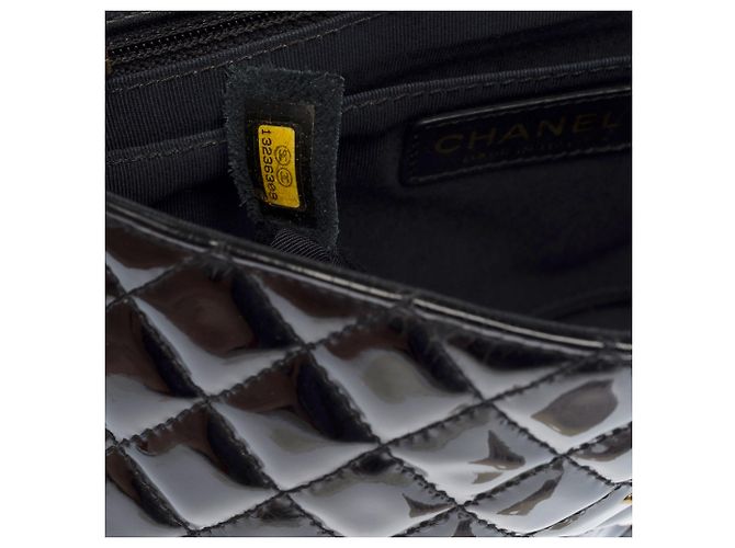 Borsa CHANEL Timeless/Classique in Pelle verniciata Nera - 103960 Nero - vista 7