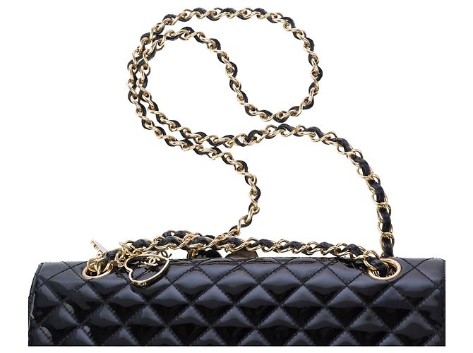 Borsa CHANEL Timeless/Classique in Pelle verniciata Nera - 103960 Nero - vista 9