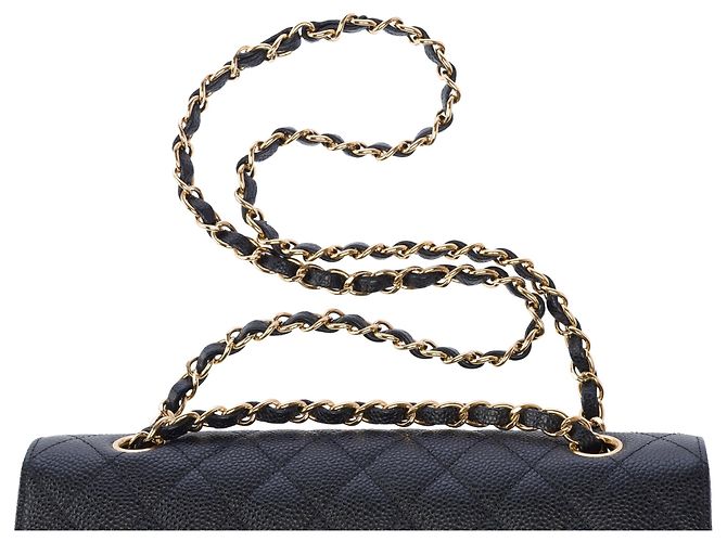 CHANEL Timeless/Classique Tasche aus schwarzem Leder - 103966 - Ansicht 10