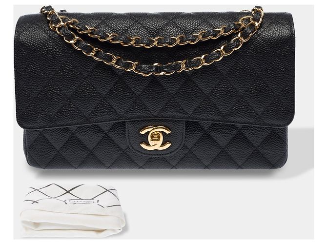 CHANEL Timeless/Classique Tasche aus schwarzem Leder - 103966 - Ansicht 2
