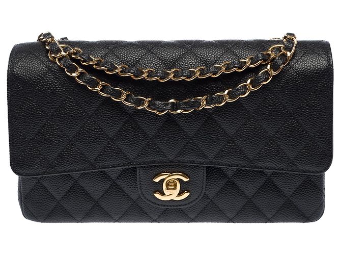 CHANEL Timeless/Classique Tasche aus schwarzem Leder - 103966 - Ansicht 3