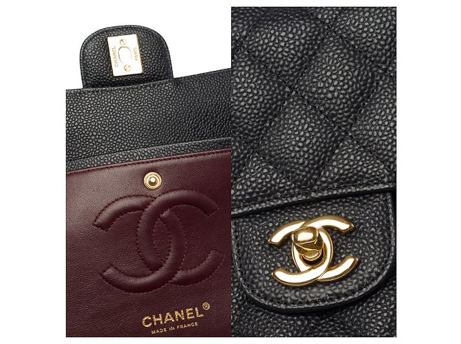 CHANEL Timeless/Classique Tasche aus schwarzem Leder - 103966 - Ansicht 7