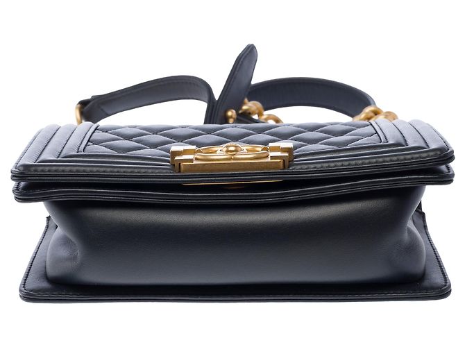 Borsa CHANEL Boy in Pelle Blu Navy - 103963 - vista 10