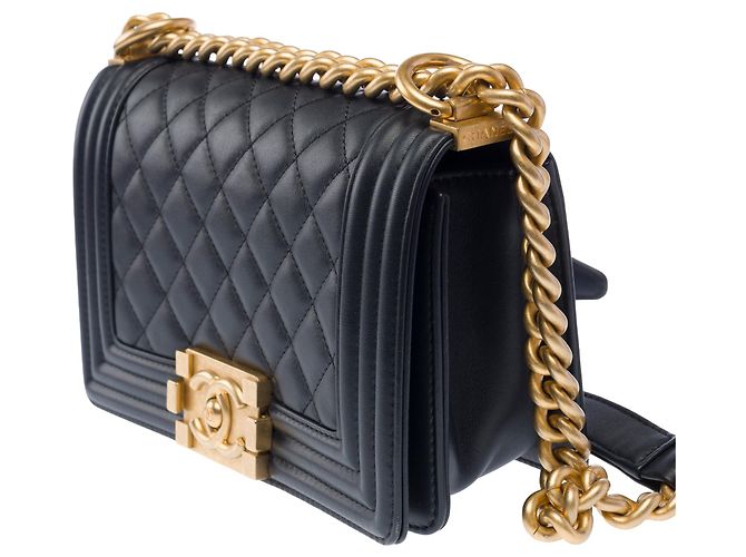 Borsa CHANEL Boy in Pelle Blu Navy - 103963 - vista 4