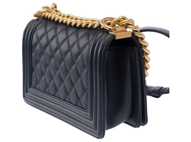 Borsa CHANEL Boy in Pelle Blu Navy - 103963 - vista 5