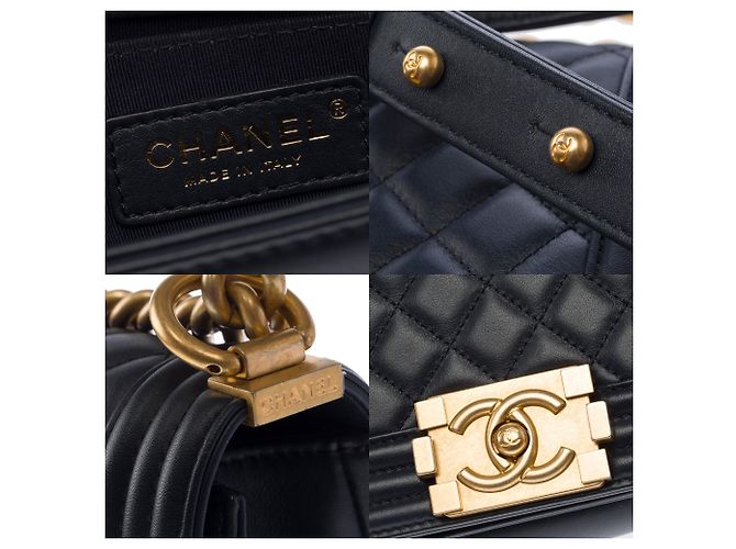 Borsa CHANEL Boy in Pelle Blu Navy - 103963 - vista 6