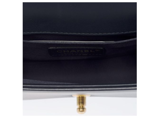 Borsa CHANEL Boy in Pelle Blu Navy - 103963 - vista 8