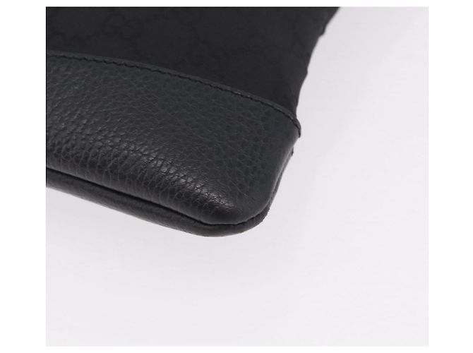 Borsa a tracolla GUCCI GG Canvas Outlet Nero Argento 374414 Auth 206722A - vista 16