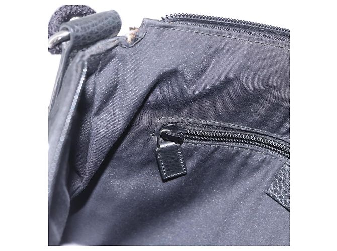 Borsa a tracolla GUCCI GG Canvas Outlet Nero Argento 374414 Auth 206722A - vista 23