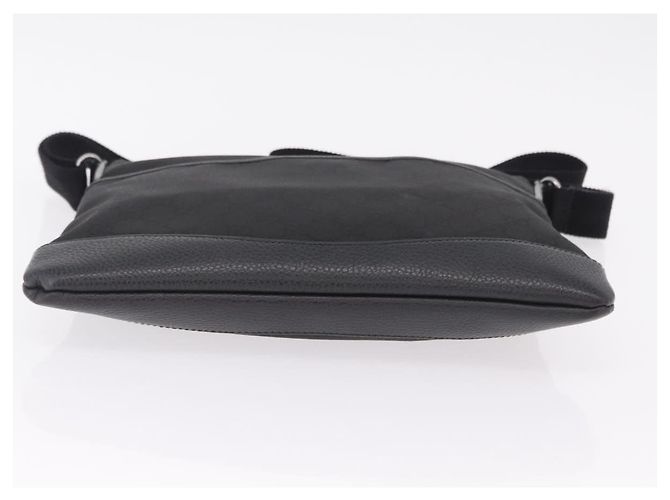 Borsa a tracolla GUCCI GG Canvas Outlet Nero Argento 374414 Auth 206722A - vista 5