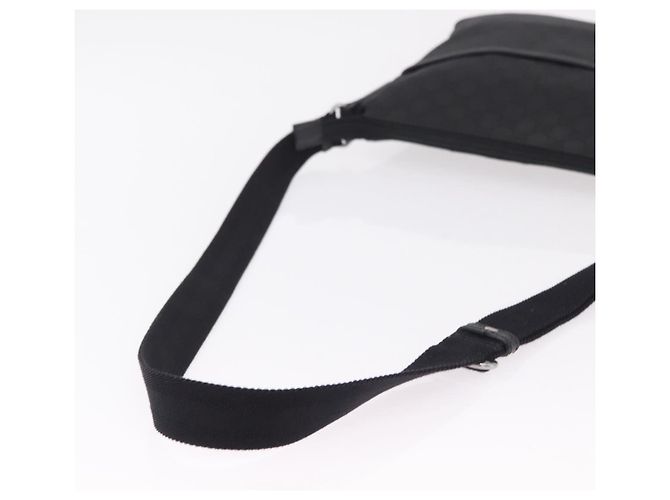 Borsa a tracolla GUCCI GG Canvas Outlet Nero Argento 374414 Auth 206722A - vista 7