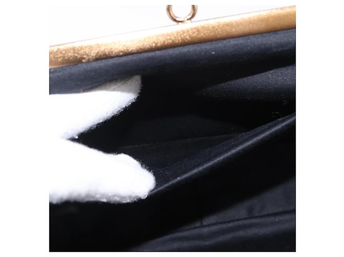 Borsa a tracolla Miu Miu Matelassé con strass in camoscio grigio oro Auth BA15755V Marrone D'oro - vista 26