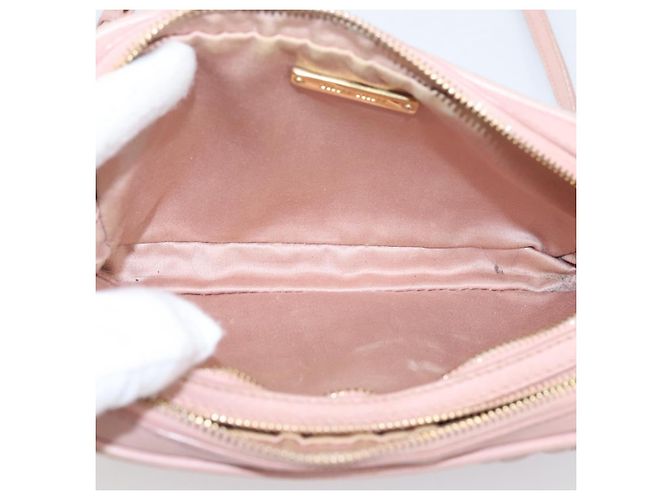 Borsa a spalla Miu Miu Matelassé Pelle Rosa Oro Auth 205992V D'oro - view 11