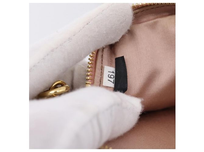 Borsa a spalla Miu Miu Matelassé Pelle Rosa Oro Auth 205992V D'oro - view 12