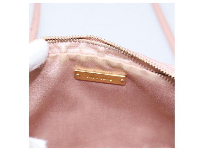 Borsa a spalla Miu Miu Matelassé Pelle Rosa Oro Auth 205992V D'oro - view 22