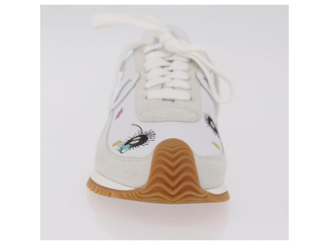 LOEWE Studio Ghibli Suswatari Sneakers Leather White Auth 167752SM Blanco - vista 11