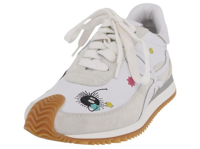 LOEWE Studio Ghibli Suswatari Sneakers Leather White Auth 167752SM Blanco - vista 21