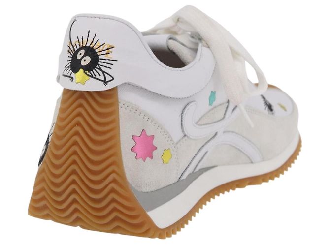 LOEWE Studio Ghibli Suswatari Sneakers Leather White Auth 167752SM Blanco - vista 22