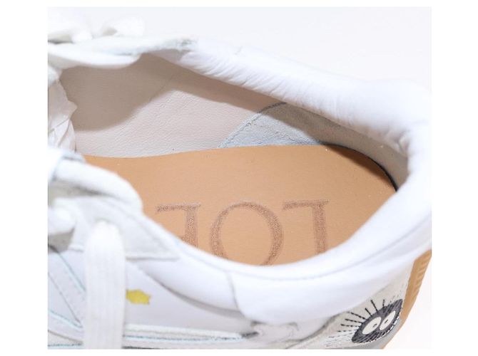 LOEWE Studio Ghibli Suswatari Sneakers Leather White Auth 167752SM Blanco - vista 35
