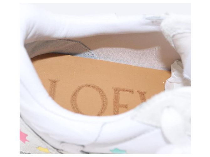LOEWE Studio Ghibli Suswatari Sneakers Leather White Auth 167752SM Blanco - vista 36