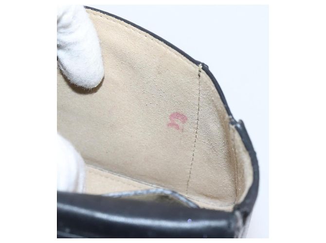 Sac à épaule GIVENCHY en cuir 2way Noir Or Auth 207635A Doré - vue 12