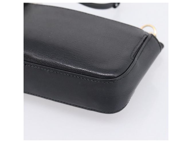 Sac à épaule GIVENCHY en cuir 2way Noir Or Auth 207635A Doré - vue 18