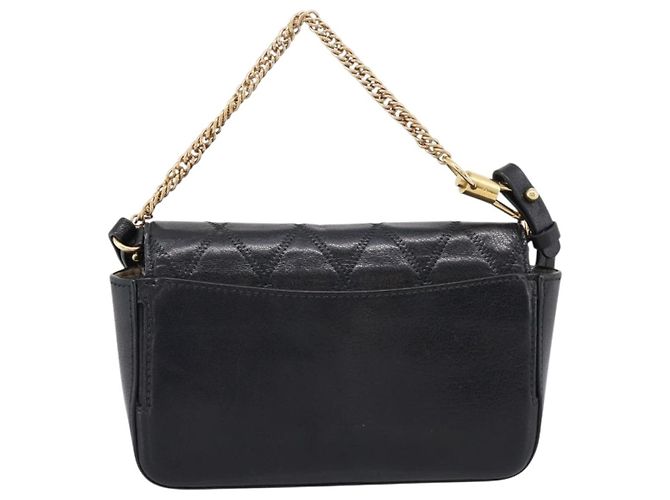 Sac à épaule GIVENCHY en cuir 2way Noir Or Auth 207635A Doré - vue 2