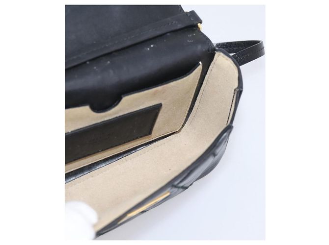Sac à épaule GIVENCHY en cuir 2way Noir Or Auth 207635A Doré - vue 23