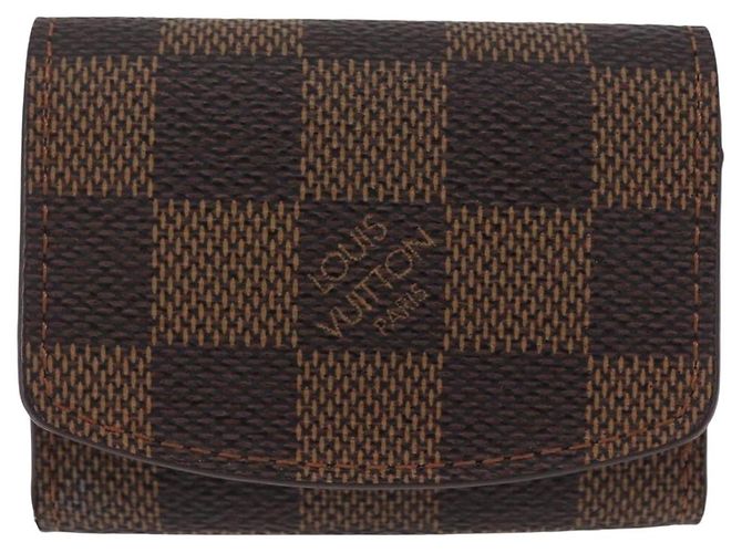 LOUIS VUITTON Damier Ebene Manschettenknöpfe & Etui Ag925 Silber LV Auth BA16096V - Ansicht 13