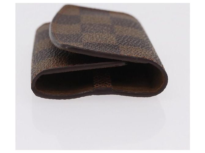 LOUIS VUITTON Damier Ebene Manschettenknöpfe & Etui Ag925 Silber LV Auth BA16096V - Ansicht 3