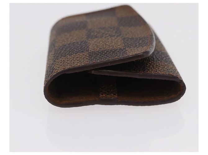 LOUIS VUITTON Damier Ebene Manschettenknöpfe & Etui Ag925 Silber LV Auth BA16096V - Ansicht 4